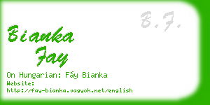 bianka fay business card