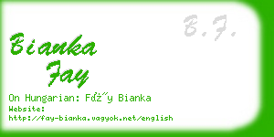 bianka fay business card